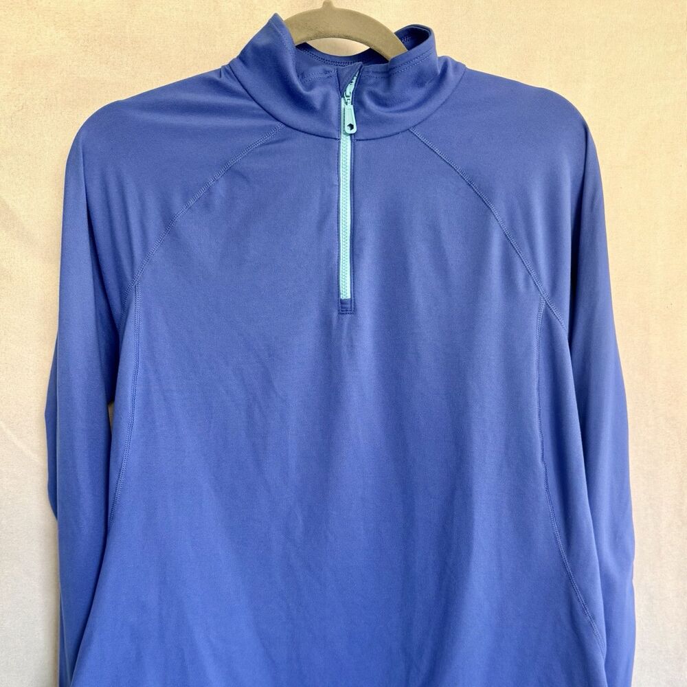 Mountain Hardwear Shirt Womens Medium Blue Long Sleeve 1/4 Zip Pullover Hiking